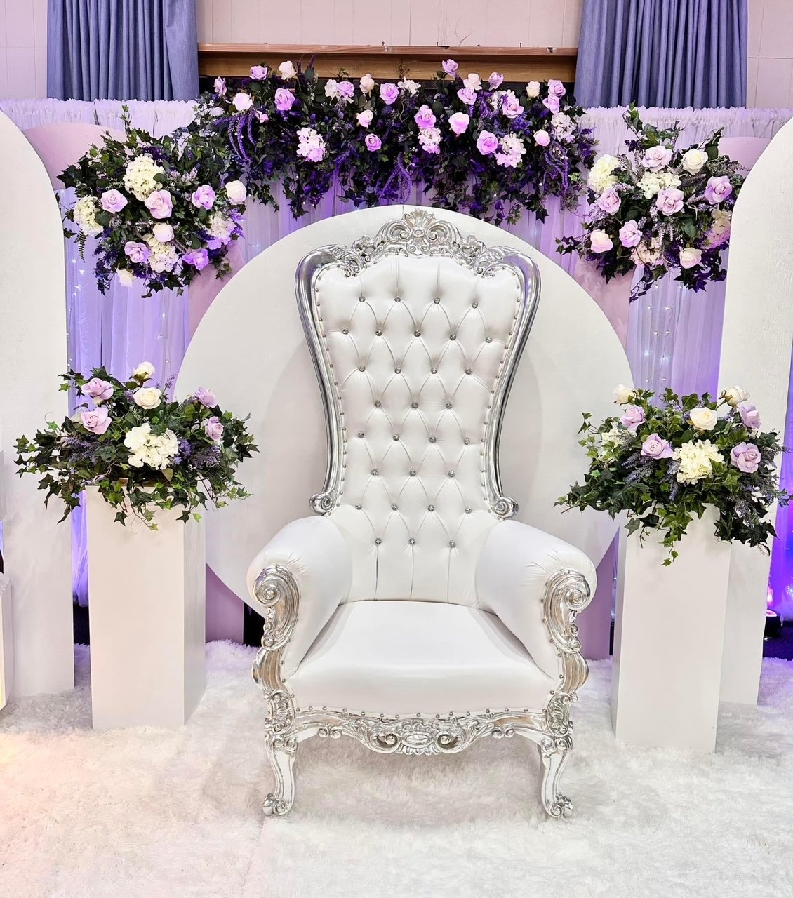 Silver Throne chair Rental